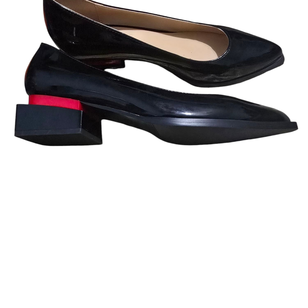ROTCV Elegant Black and Red Women's Shoes